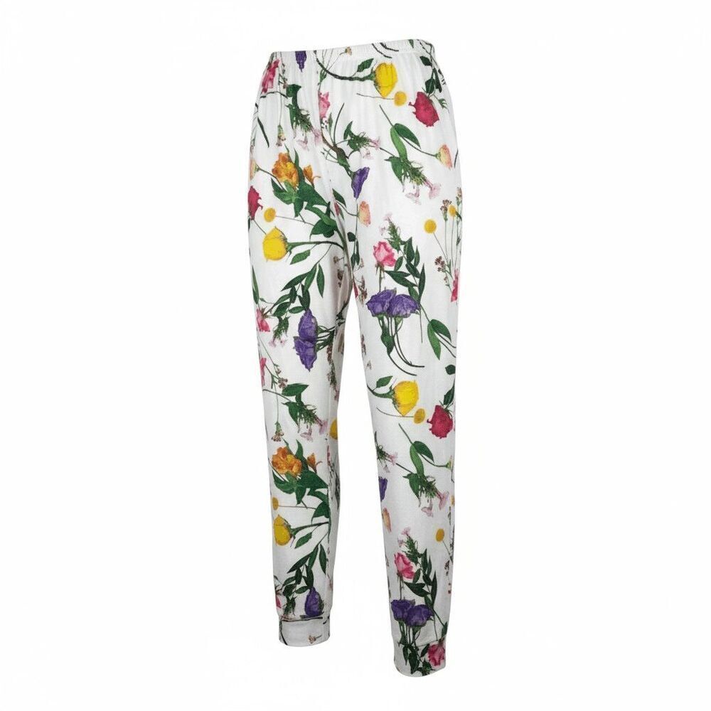 Ted Baker Waffle Thermal Lounge Pants Floral Long Johns Cuffed White XL